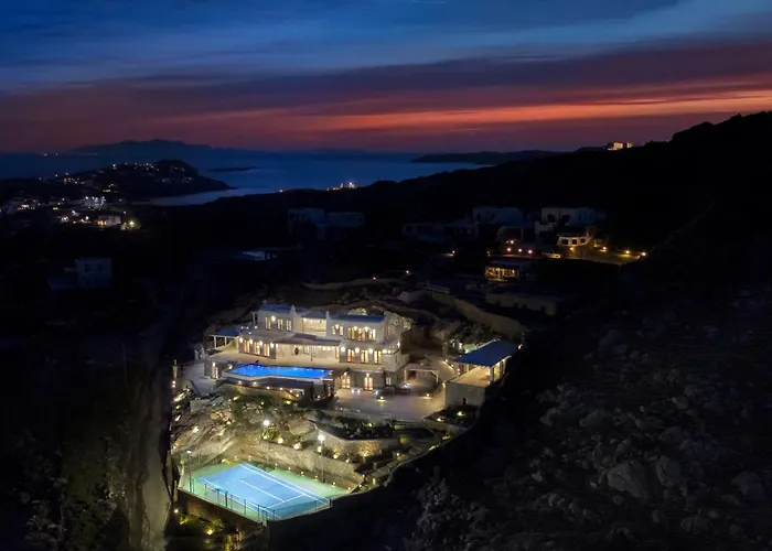 Βίλα Divine - 10 Bedrooms In Ornos, Tennis Court