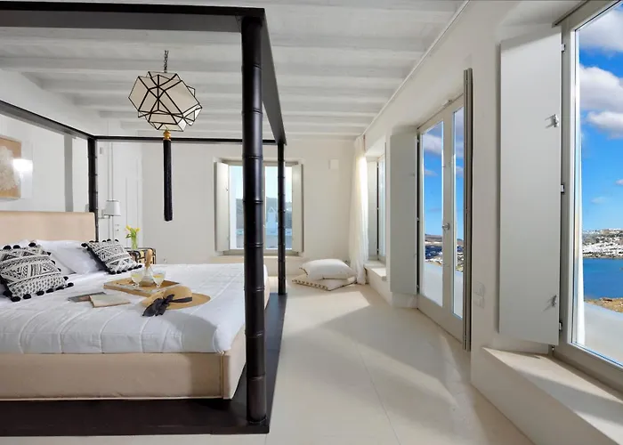 וילה Divine - 10 Bedrooms In Ornos, Tennis Court אורנוס