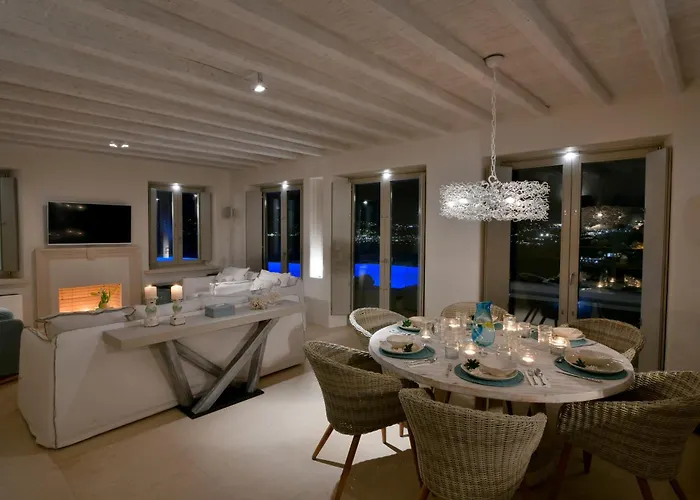 וילה Divine - 10 Bedrooms In Ornos, Tennis Court