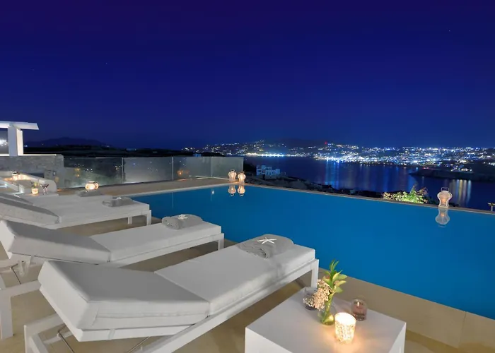 וילה Divine - 10 Bedrooms In Ornos, Tennis Court אורנוס